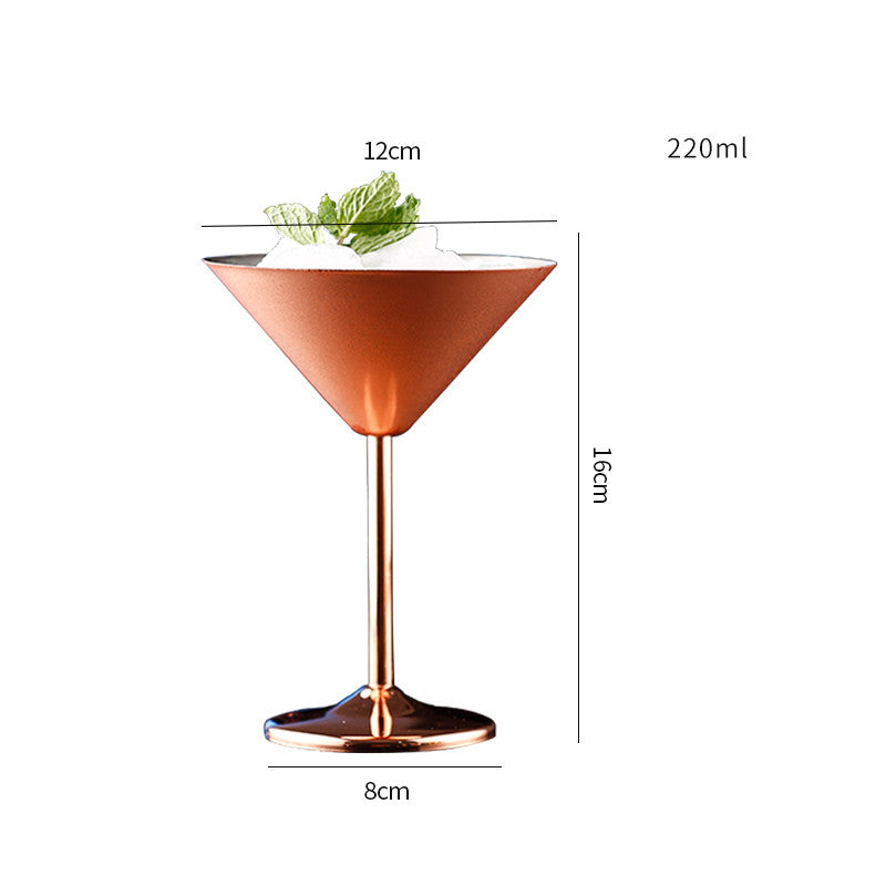 Stainless Steel Martini Glass (Set of 2)
