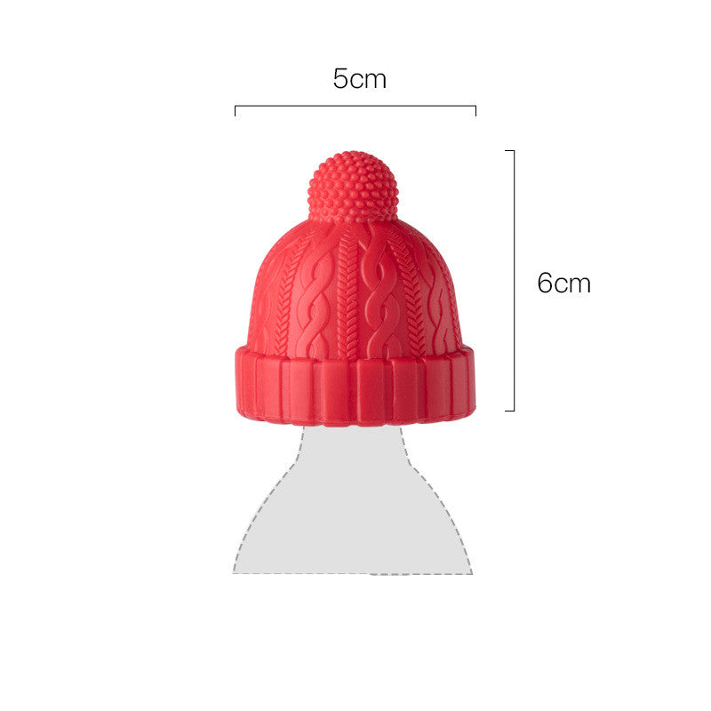 Wine Stopper - Pom-Pom Winter Hat (Set of 4)