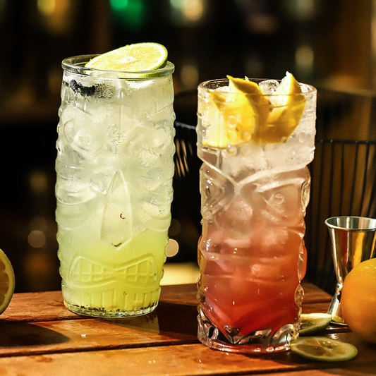 Clear Tiki Glasses (Set of 2)