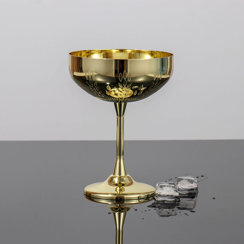 Edelstahl-Coupe-Glas(2er-Set)