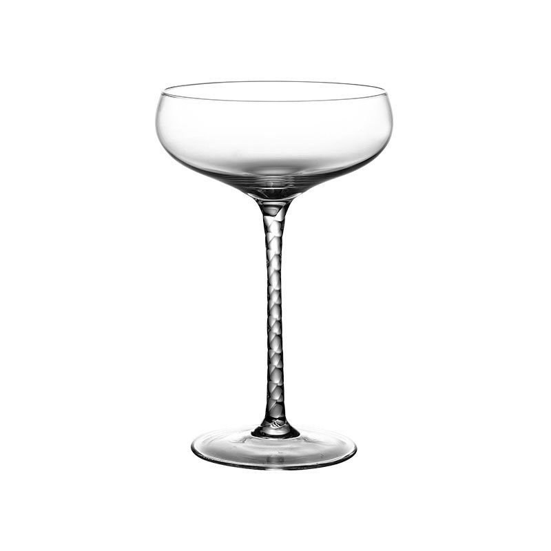 Coupe-Glas mit Spiralstiel (2er-Set)