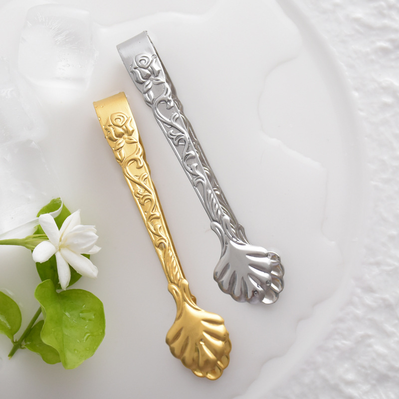 Eiszange mit floralen Motiven