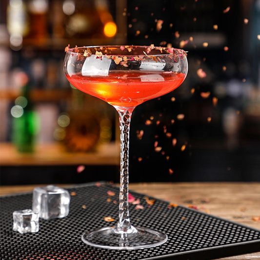 Coupe Glass with Spiral Stem (Set of 2)