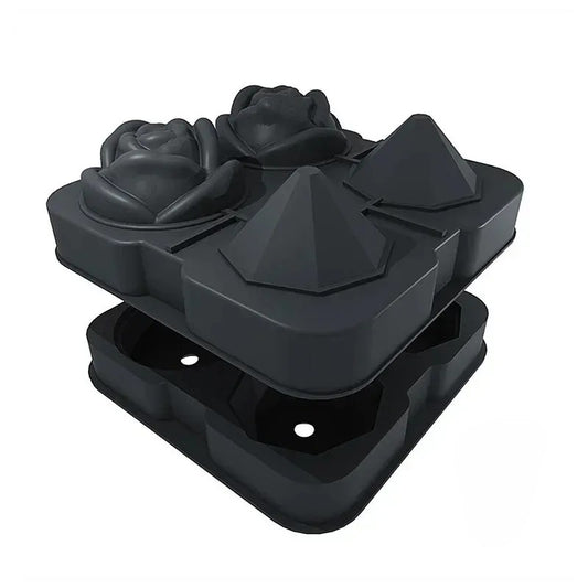 Silicone Ice Tray – Roses & Diamonds (2 each)