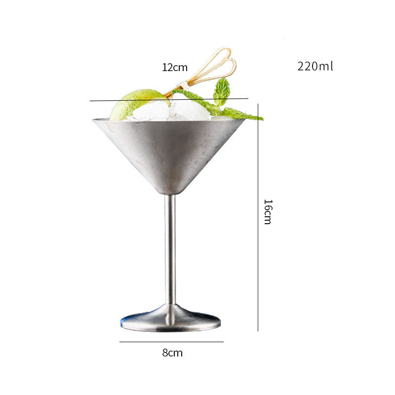 Stainless Steel Martini Glass (Set of 2)