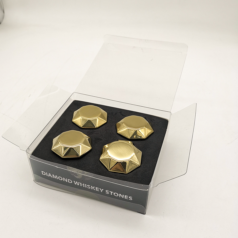 Edelstahl-Eiswürfel – Diamant (8 Stück)