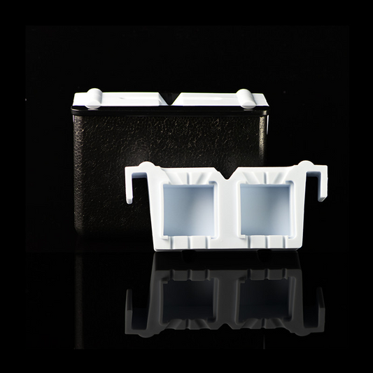 Clear Ice Container for Two Large Ice Cubes