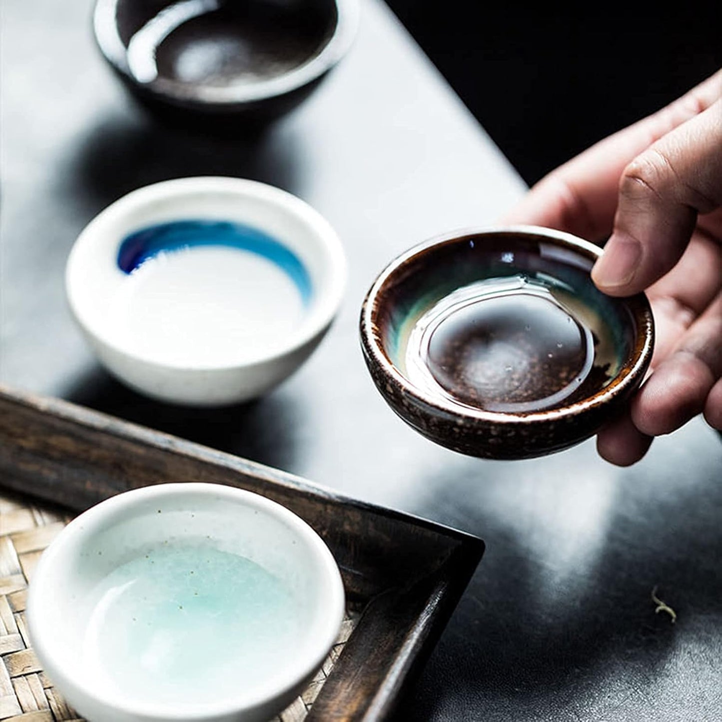 Sake-Set mit zwei Bechern
