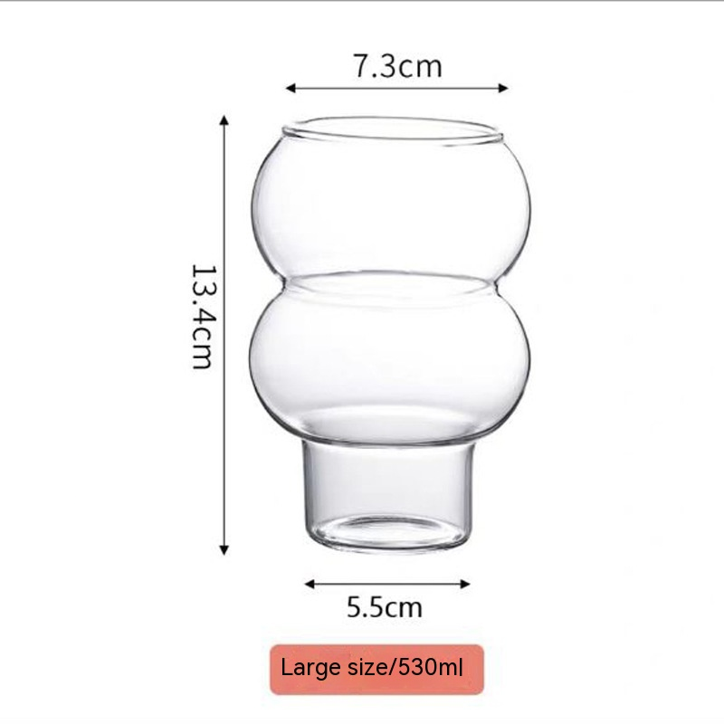 Doppelkugel-Glas mit Sockel (2er-Set)