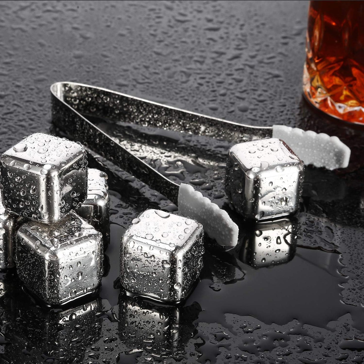 Edelstahl-Eiswürfel – Würfel (8 Stück)
