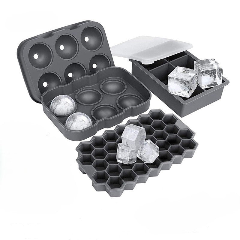Silikoneisform-Set - Kugeln, Würfel & Sechsecke
