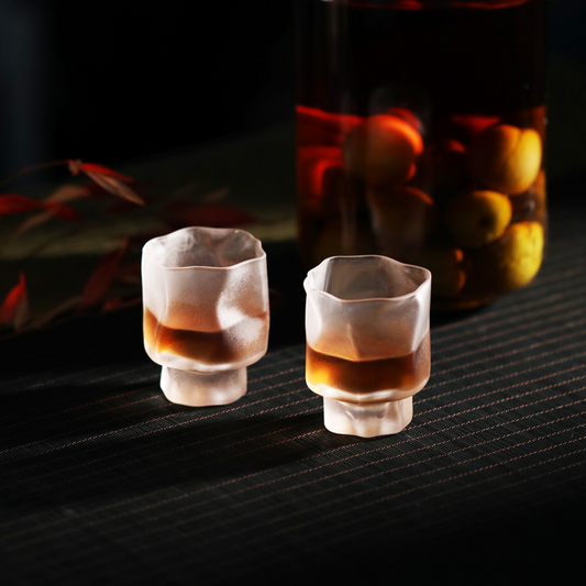 Japanese-Style Shot Glass – Crumpled Paper (Set of 4)