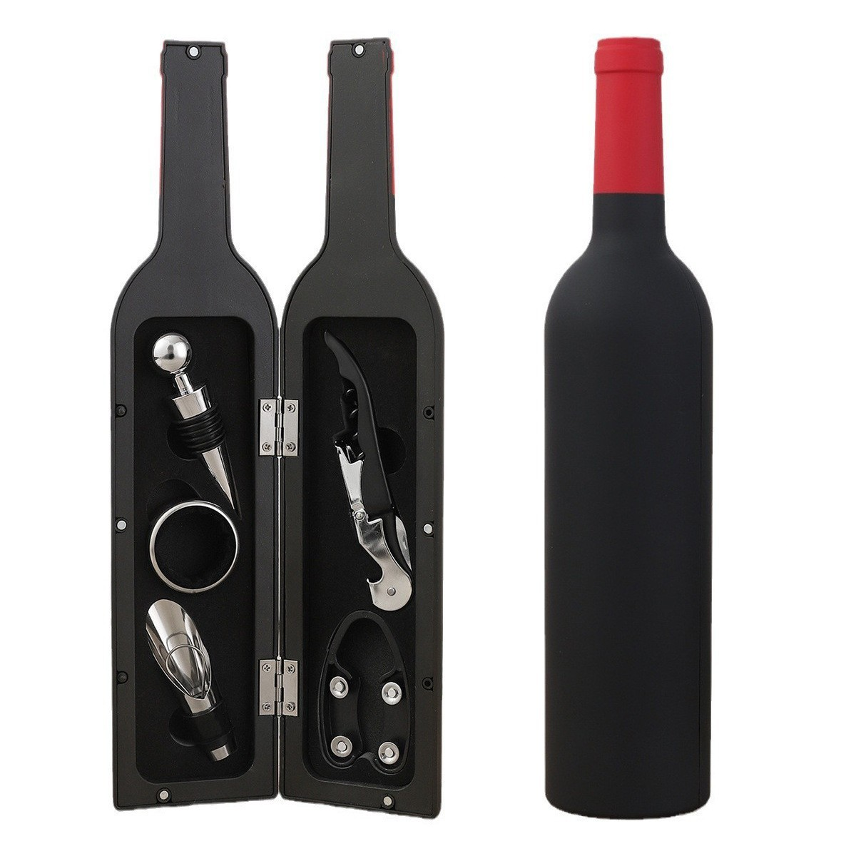 5-teiliges Weinöffner-Set in Flaschenform