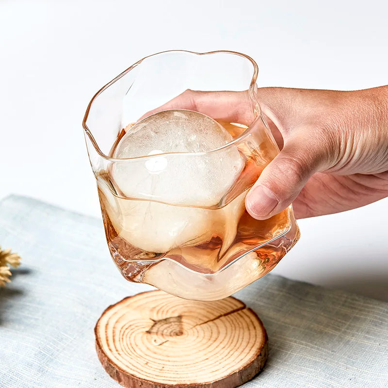 Whisky-Glas im japanischen Stil – Crumpled Paper (2er-Set)