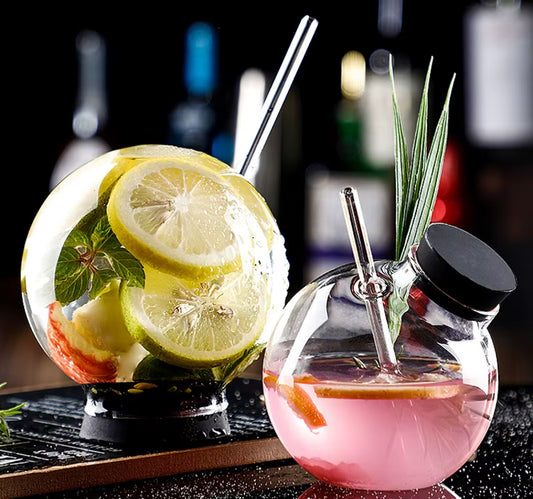 Round Glass with Rubber Stopper (Set of 2)