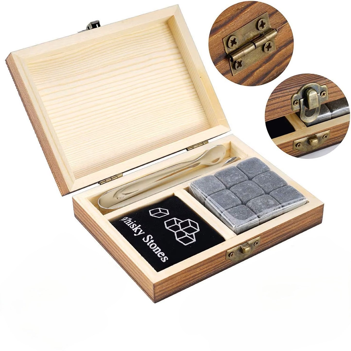 Whisky-Steine aus Granit – Set mit Zubehör