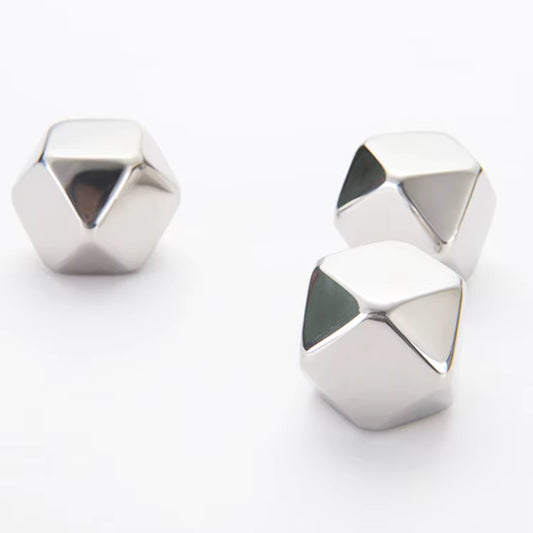Stainless Steel Ice Cubes – Rhombus (8 pieces)