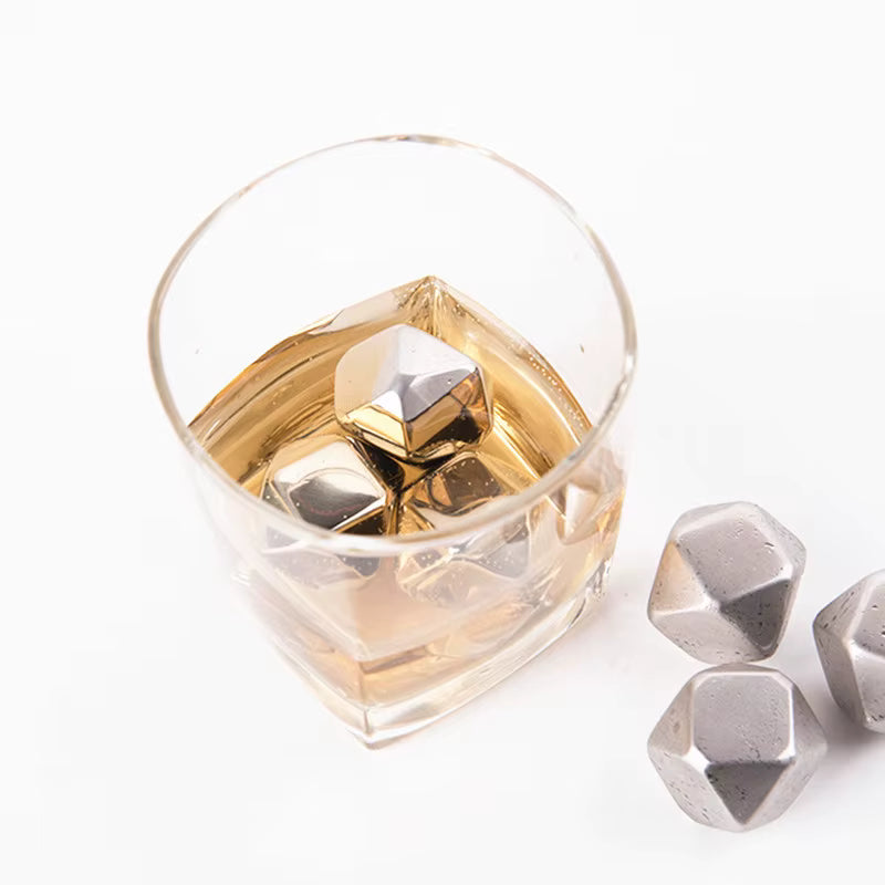 Edelstahl-Eiswürfel – Rhombus (8 Stück)