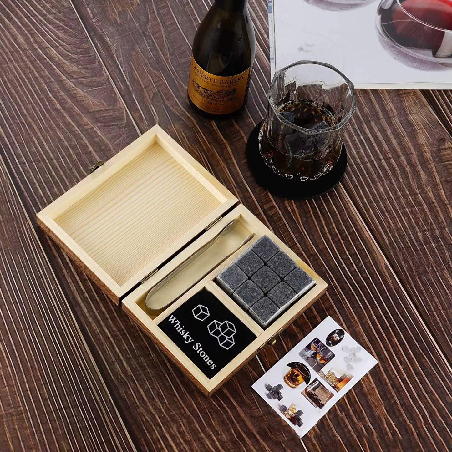 Whisky-Steine aus Granit – Set mit Zubehör