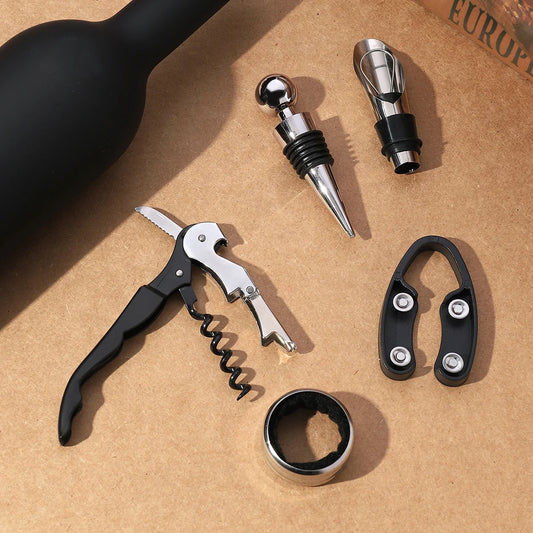 5-Piece Bottle-Shaped Wine Opener Set