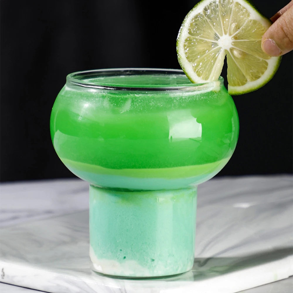 Doppelkugel-Glas mit Sockel (2er-Set)