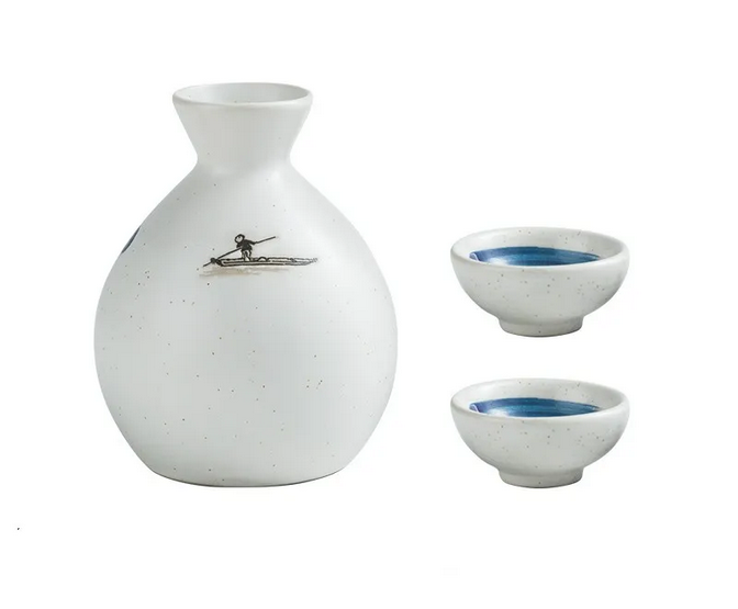 Sake-Set mit zwei Bechern