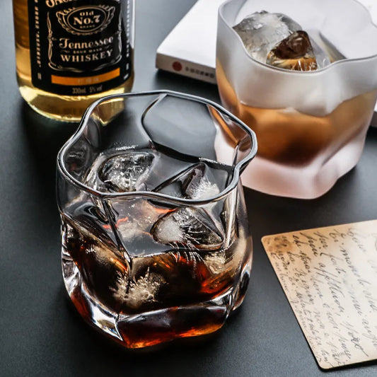 Whisky-Glas im japanischen Stil – Crumpled Paper (2er-Set)