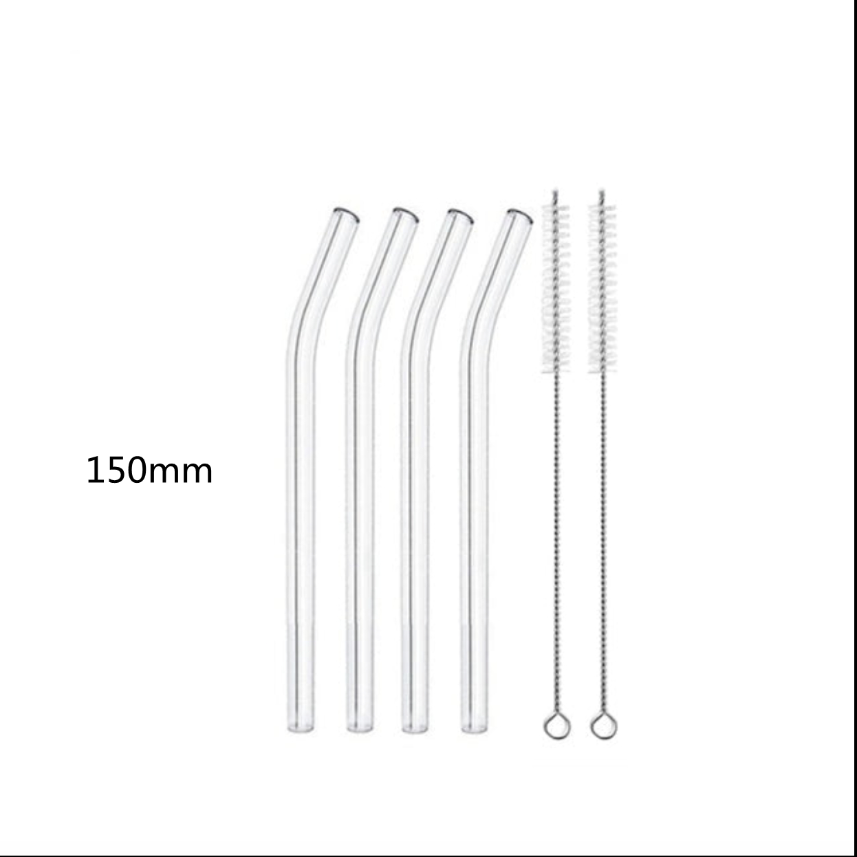 Short Glass Drinking Straws (15 cm)
