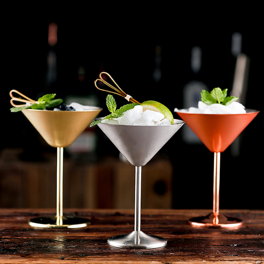 Stainless Steel Martini Glass (Set of 2)