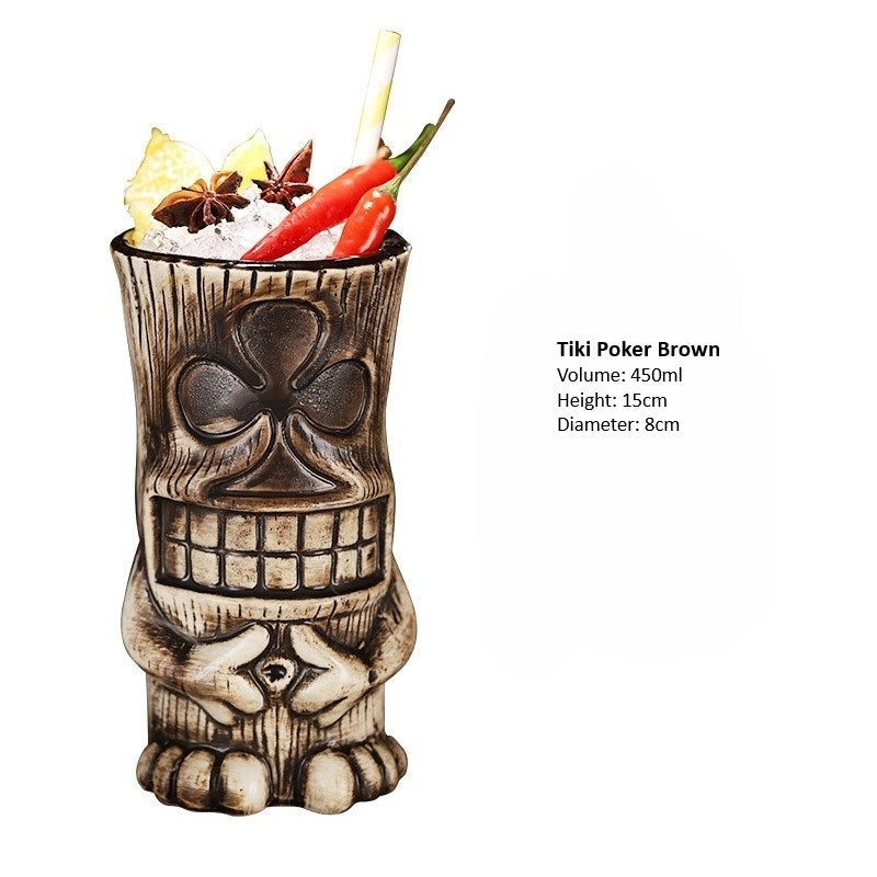 Tiki-Gläser Idolstatuen – Verschiedene Designs