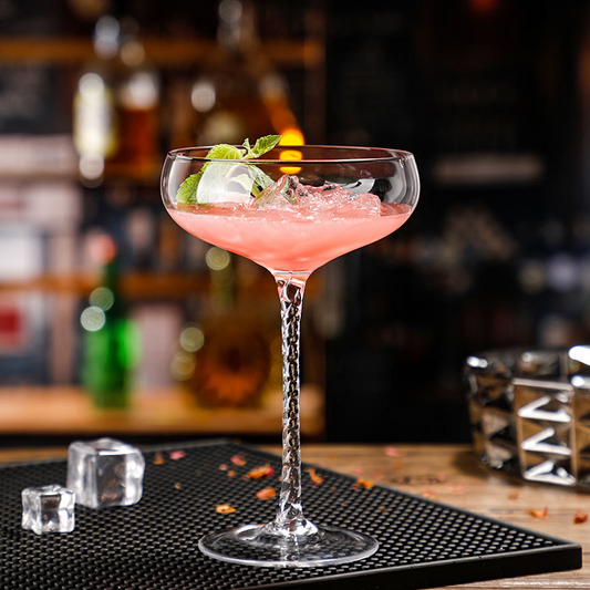 Coupe-Glas mit Spiralstiel (2er-Set)