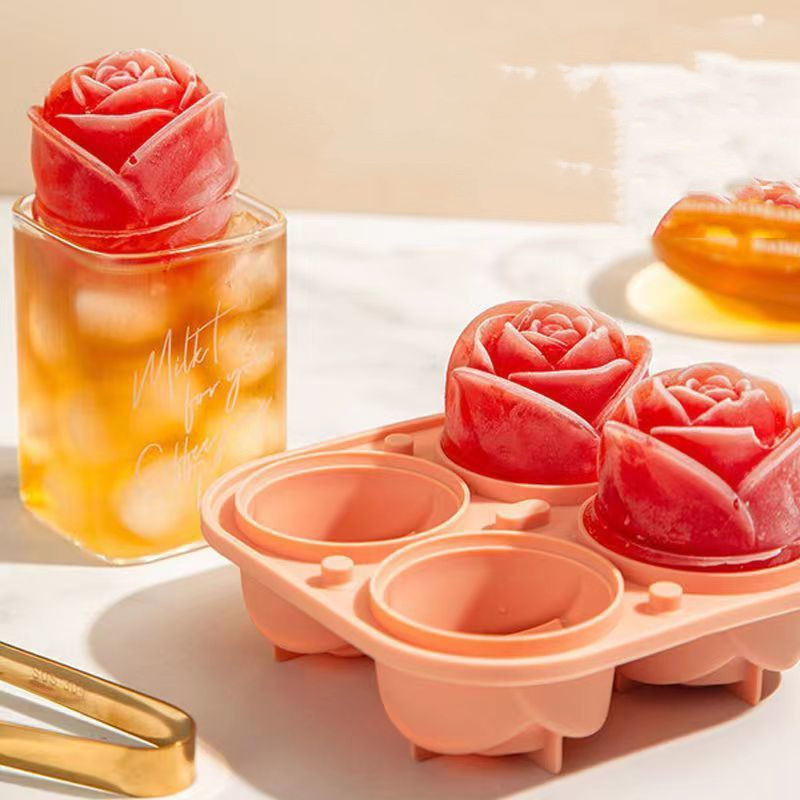 Silicone Ice Tray – Large Roses, (4 pieces)