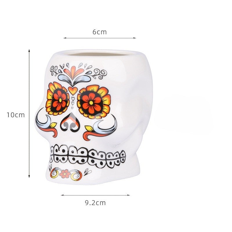 Tiki Glass – Dia de los Muertos Skull