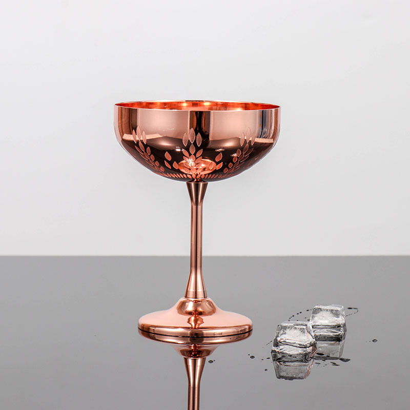 Edelstahl-Coupe-Glas(2er-Set)