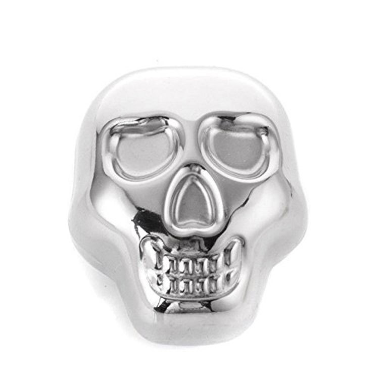 Stainless Steel Ice Cubes – Skull (6 pieces)