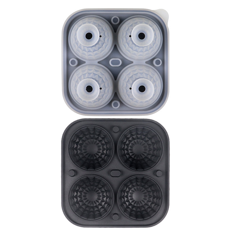 Silicone Ice Tray – Patterned Spheres (4 pieces)