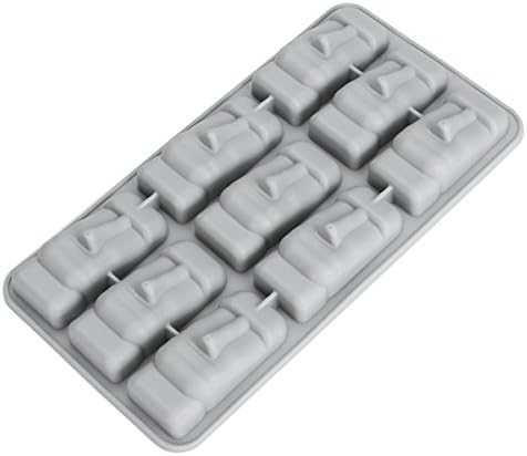 Silicone Ice Mold – Moai Statues (9 pieces)