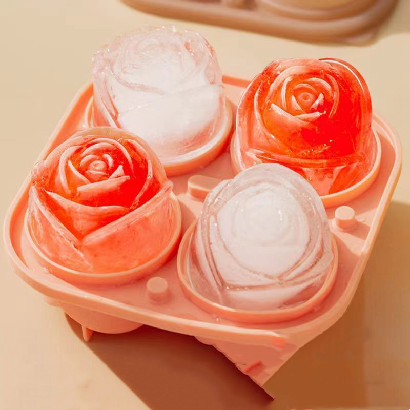 Silicone Ice Tray – Large Roses, (4 pieces)