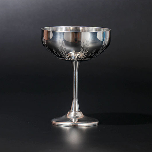 Edelstahl-Coupe-Glas(2er-Set)