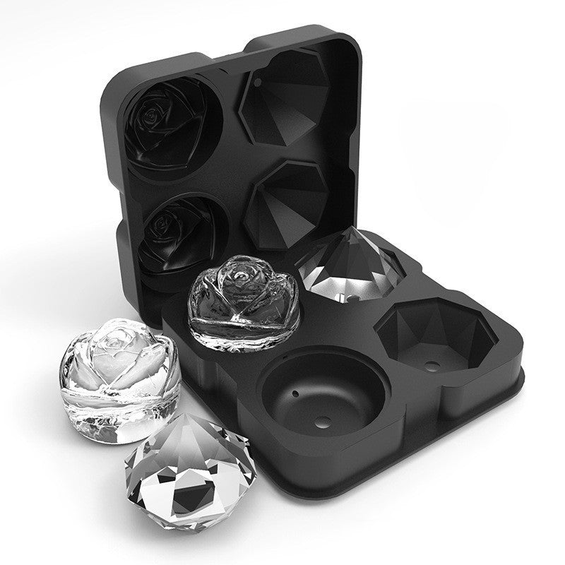Silicone Ice Tray – Roses & Diamonds (2 each)