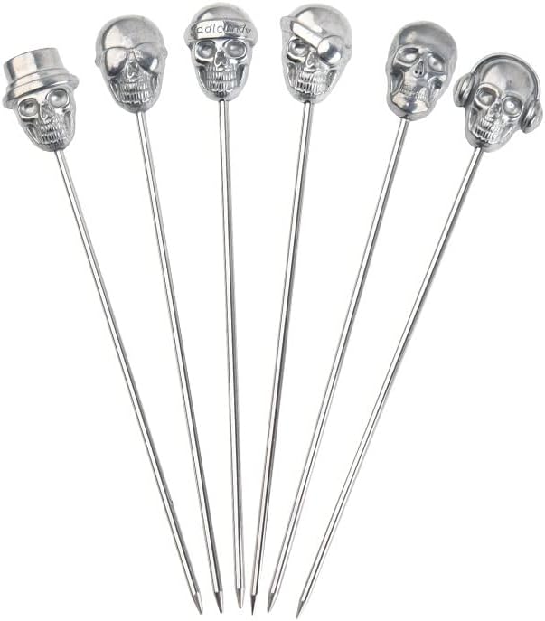 Cocktailspiess Set - Schädel (6er-Set)