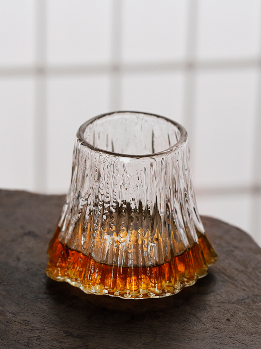 Japanese-Style Whiskey Glass – Tree Trunk (w/ Wooden Box, Set of 2)