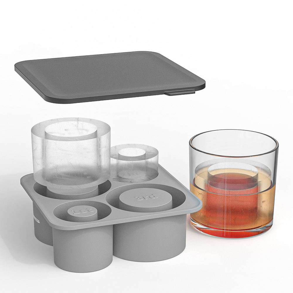 Silicone Ice Tray – Ice Cylinder (4 pieces)