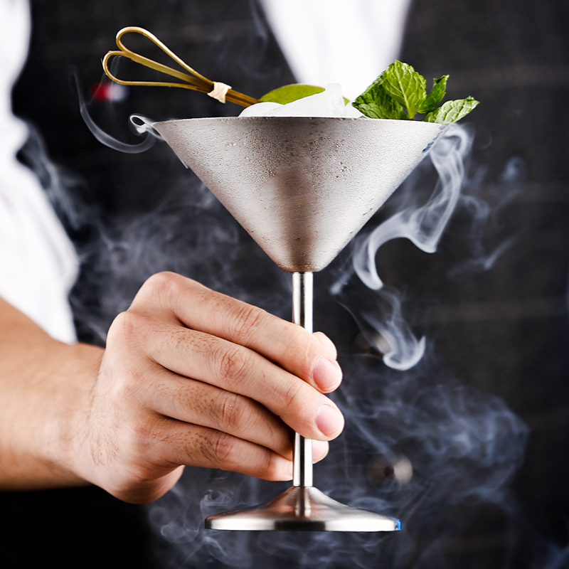 Stainless Steel Martini Glass (Set of 2)