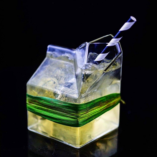 Milchkarton-Glas (2er-Set)