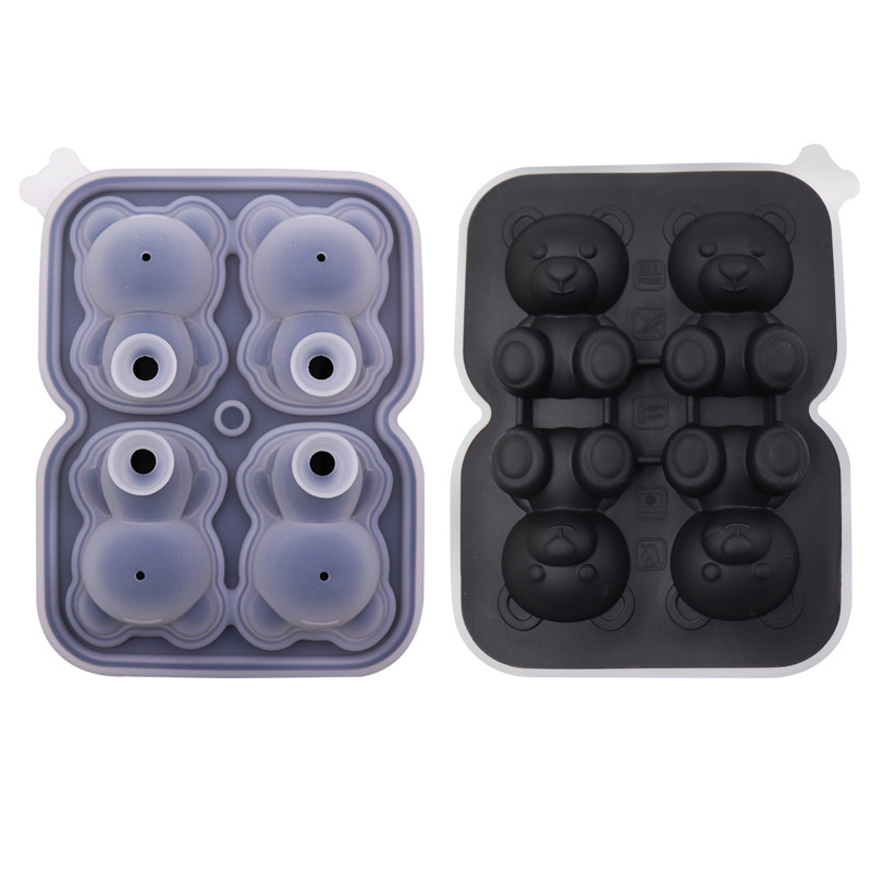 Silicone Ice Tray – Teddy Bears (4 pieces)