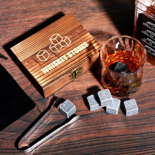Whisky-Steine aus Granit – Set mit Zubehör