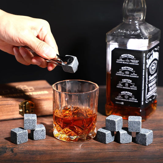 Whisky-Steine aus Granit – Set mit Zubehör