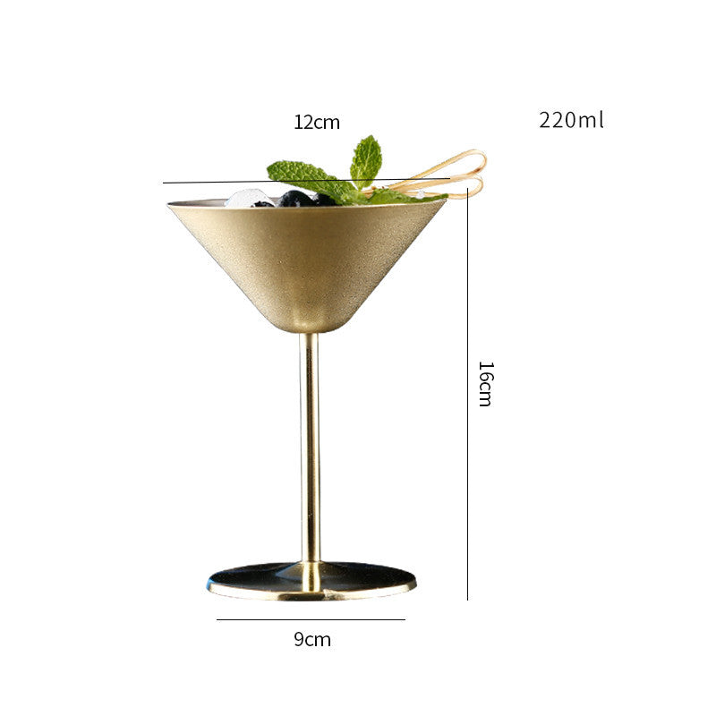 Stainless Steel Martini Glass (Set of 2)