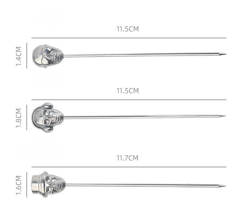 Cocktailspiess Set - Schädel (6er-Set)